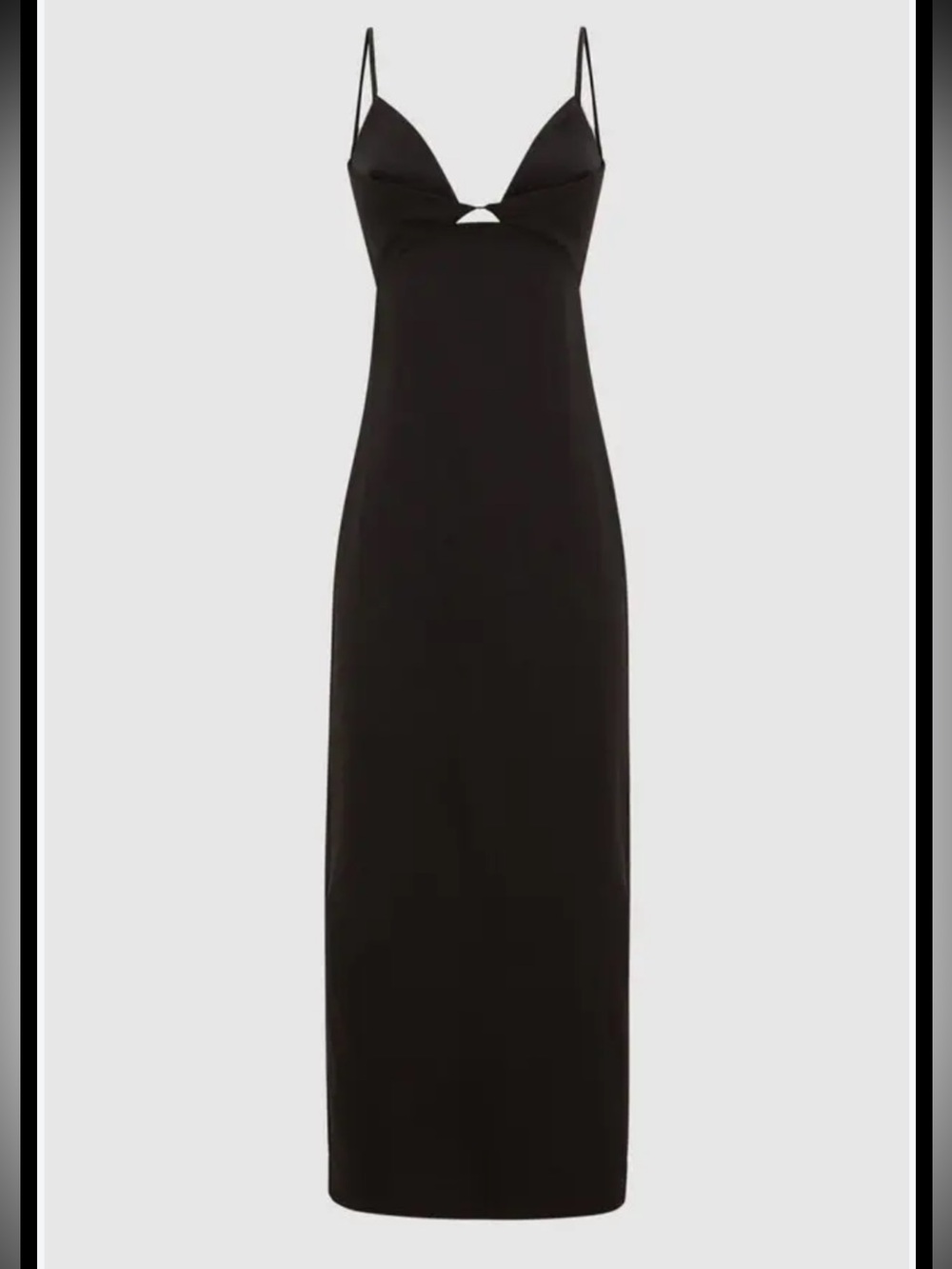 Zara Black Spaghetti-Strap Maxi Slip Dress